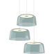 Yurei LED 30 inch Matte White Pendant Ceiling Light in Acrylic Blue